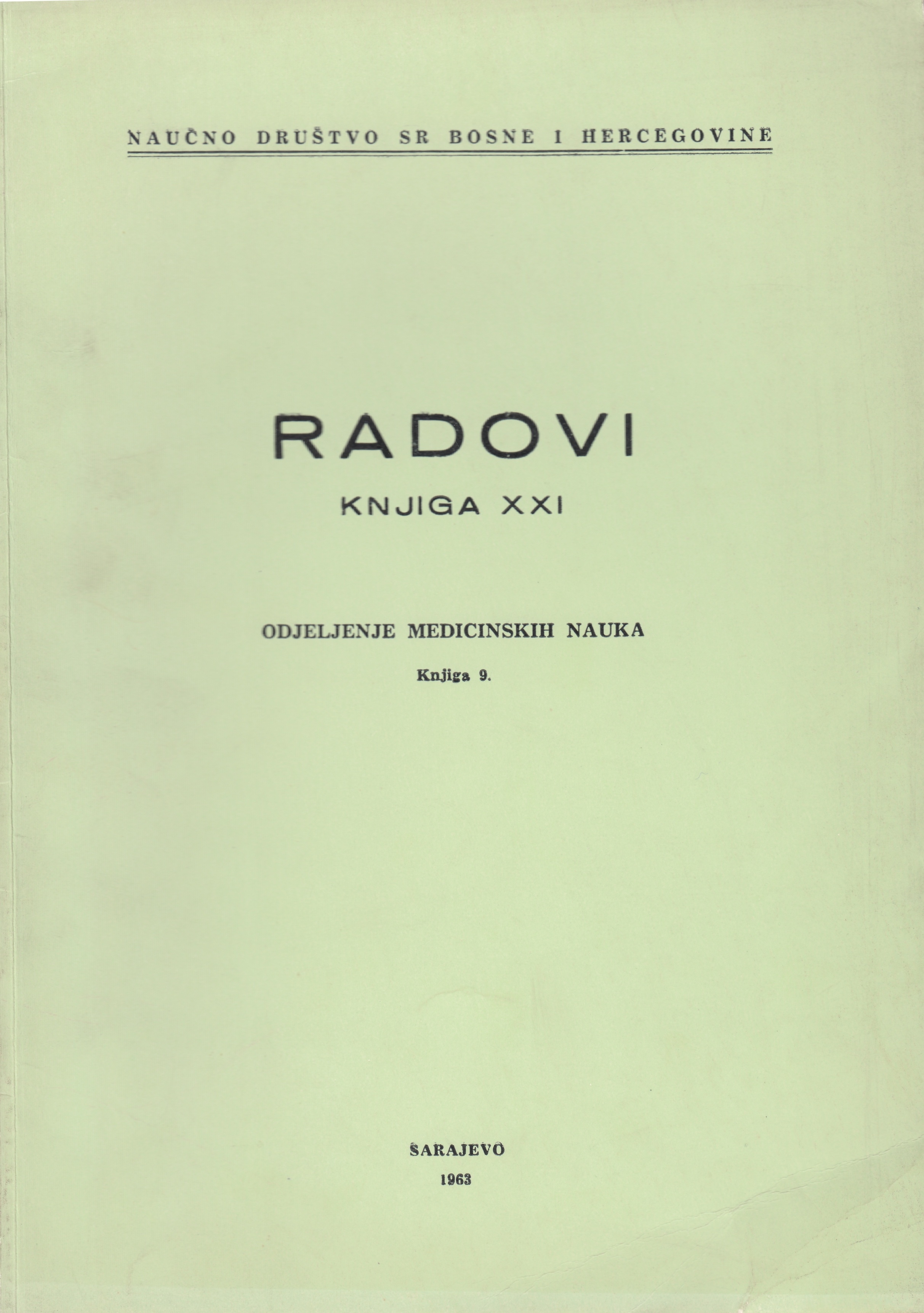 					View Vol. 9 (1963): Radovi
				