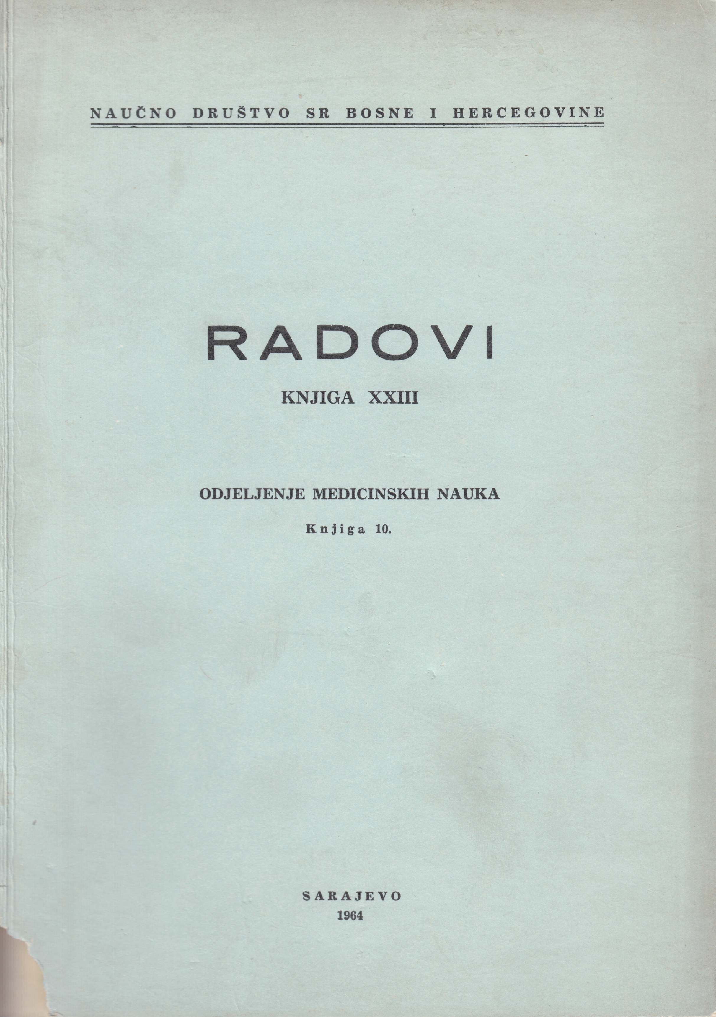 					View Vol. 10 (1964): Radovi
				