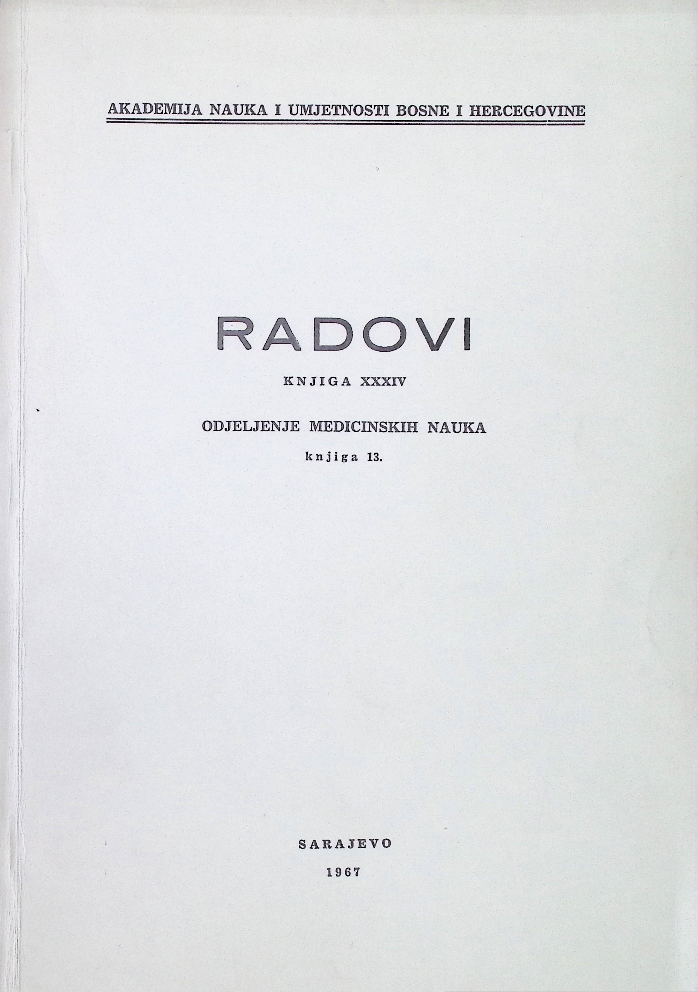 					View Vol. 13 (1967): Radovi
				